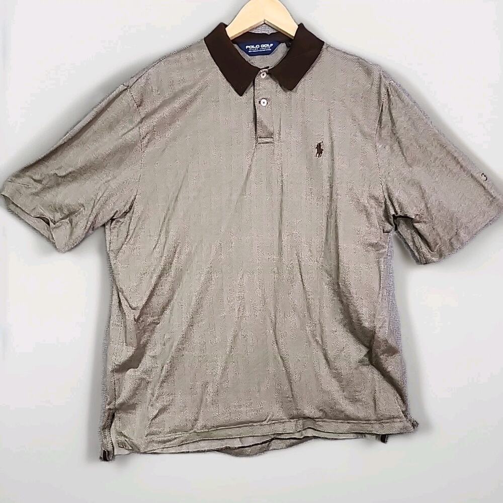 Ralph Loren Pro Golf Large Brown Haalalai on Sleeve Short Sleeve